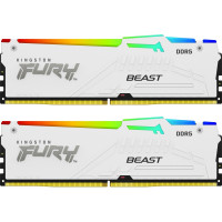 Модуль пам'яті KINGSTON 32Gb DDR5 6000MHz Fury Beast White RGB (2x16) EXPO+XMP