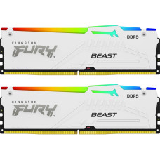 Модуль пам'яті KINGSTON 32Gb DDR5 6000MHz Fury Beast White RGB (2x16) EXPO+XMP