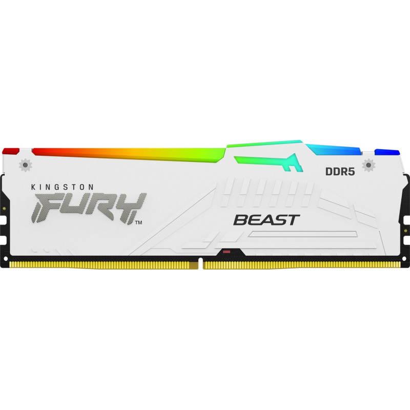 Модуль пам'яті KINGSTON 32Gb DDR5 6000MHz Fury Beast White RGB (2x16) EXPO+XMP