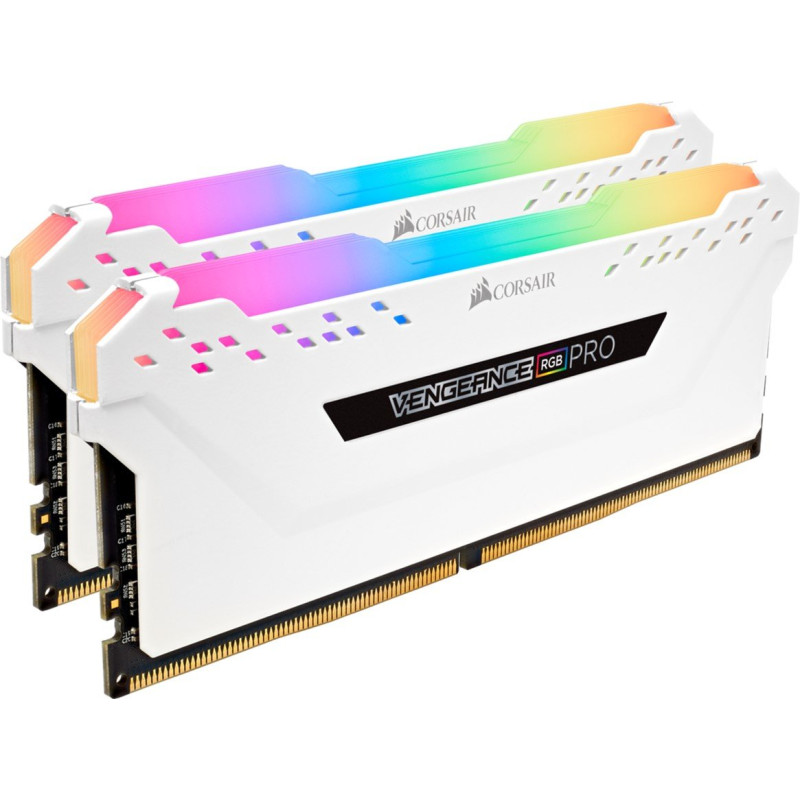 Модуль пам'яті Corsair 16 GB (2x8GB) DDR4 3200 MHz Vengeance RGB Pro White (CMW16GX4M2C3200C16W)