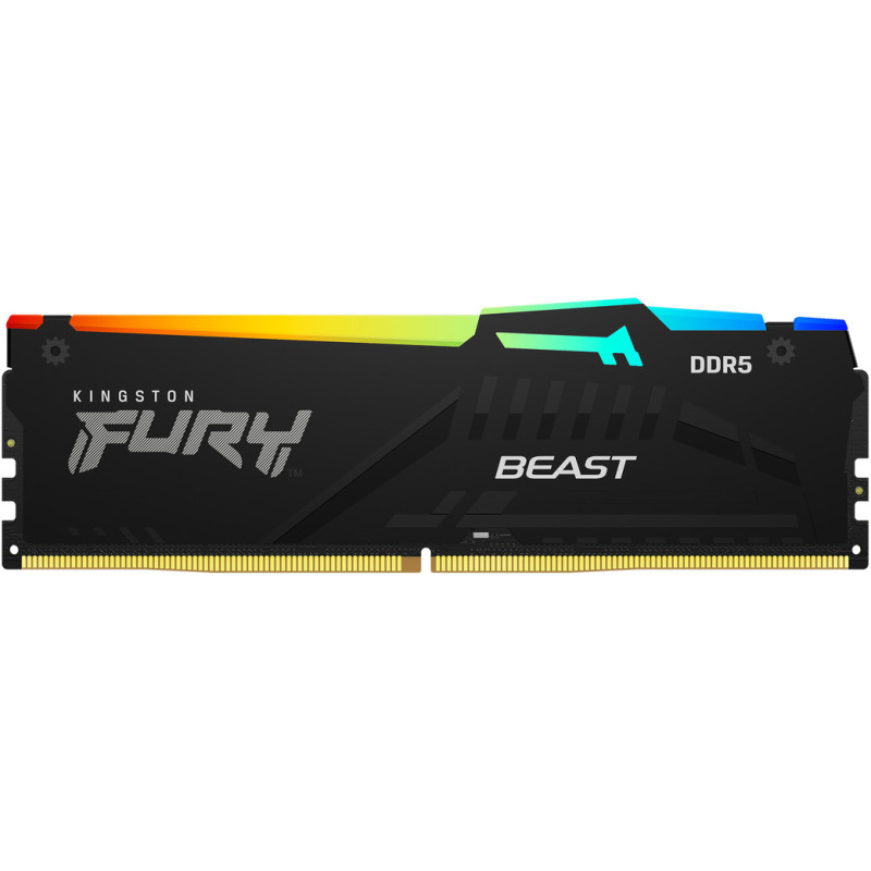 Модуль пам'яті Kingston Fury Beast DDR5-6400 RGB 65536MB PC5-51200 (Kit of 2x32768) Black (KF564C32BBEAK2-64)