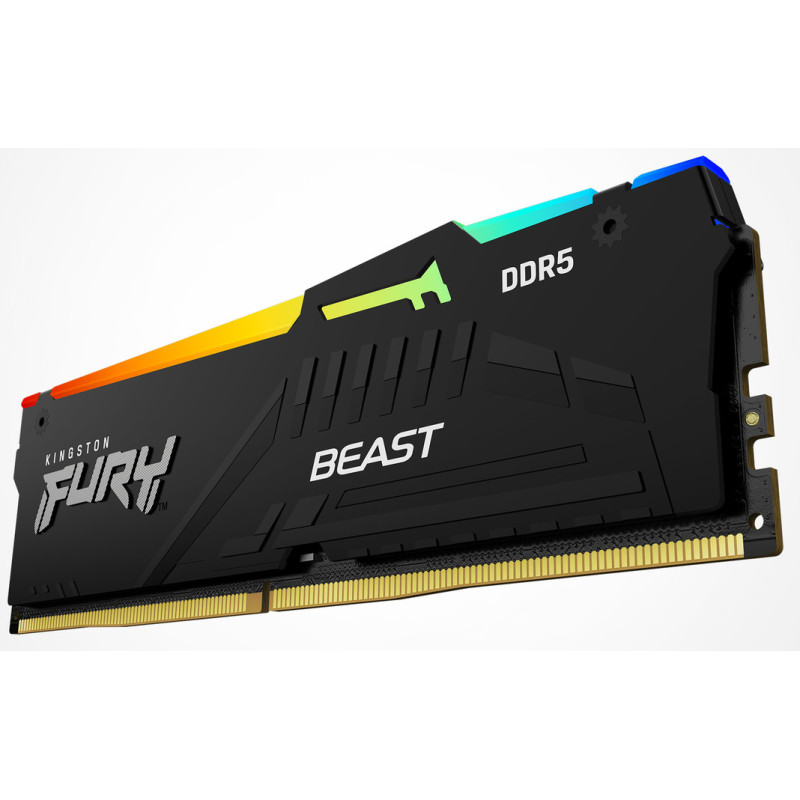Модуль пам'яті Kingston Fury Beast DDR5-6400 RGB 65536MB PC5-51200 (Kit of 2x32768) Black (KF564C32BBEAK2-64)