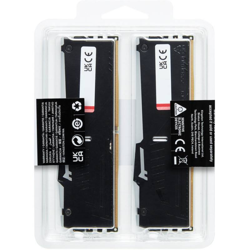 Модуль пам'яті Kingston Fury Beast DDR5-6400 RGB 65536MB PC5-51200 (Kit of 2x32768) Black (KF564C32BBEAK2-64)