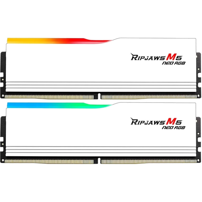 Модуль пам'яті G.Skill RIPJAWS M5 NEO RGB Білий DDR5-6000 96GB (2x48GB) (F5-6000J3036F48GX2-RM5NRW)