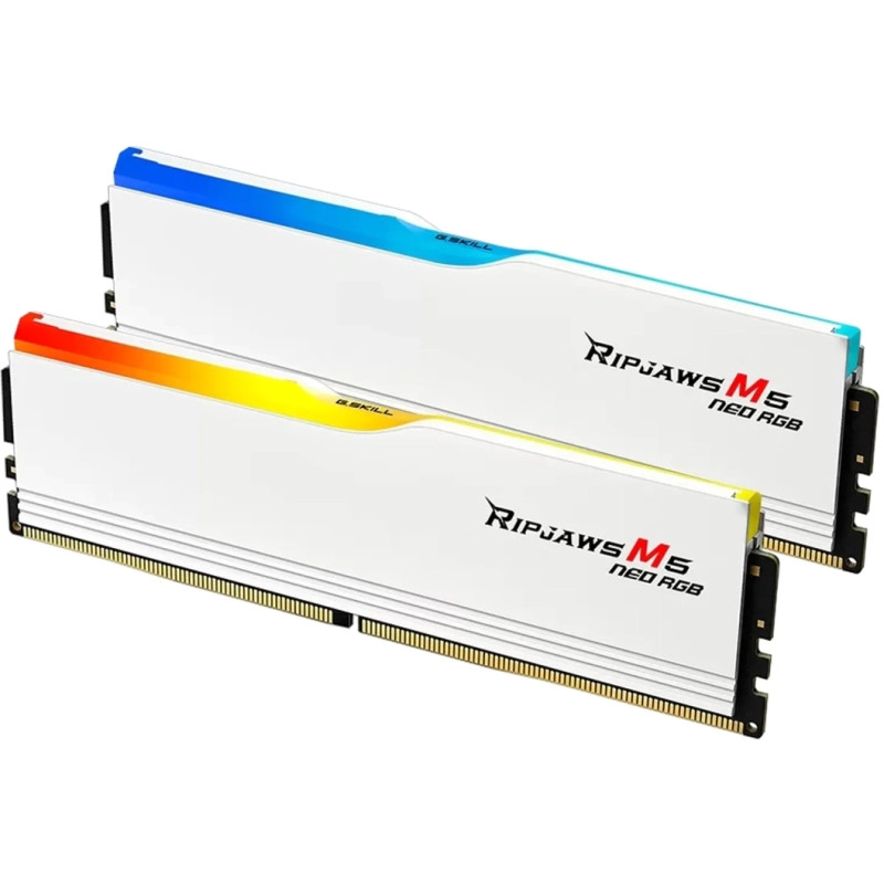Модуль пам'яті G.Skill RIPJAWS M5 NEO RGB Білий DDR5-6000 96GB (2x48GB) (F5-6000J3036F48GX2-RM5NRW)