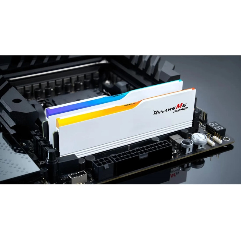 Модуль пам'яті G.Skill RIPJAWS M5 NEO RGB Білий DDR5-6000 96GB (2x48GB) (F5-6000J3036F48GX2-RM5NRW)