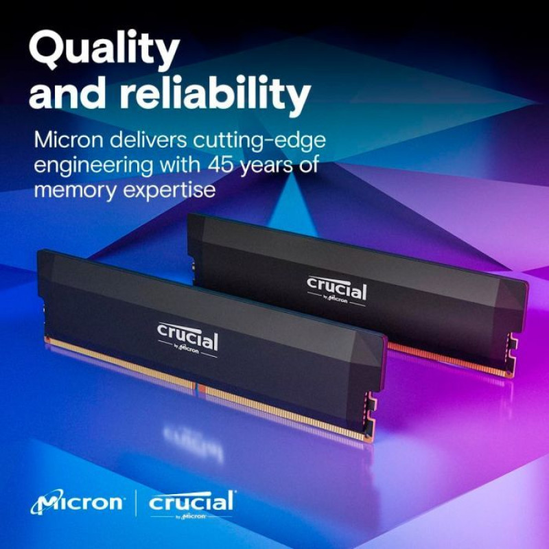 Модуль пам'яті Micron (Crucial) DDR5 16GB 6400 MHz Pro (CP16G64C38U5B)