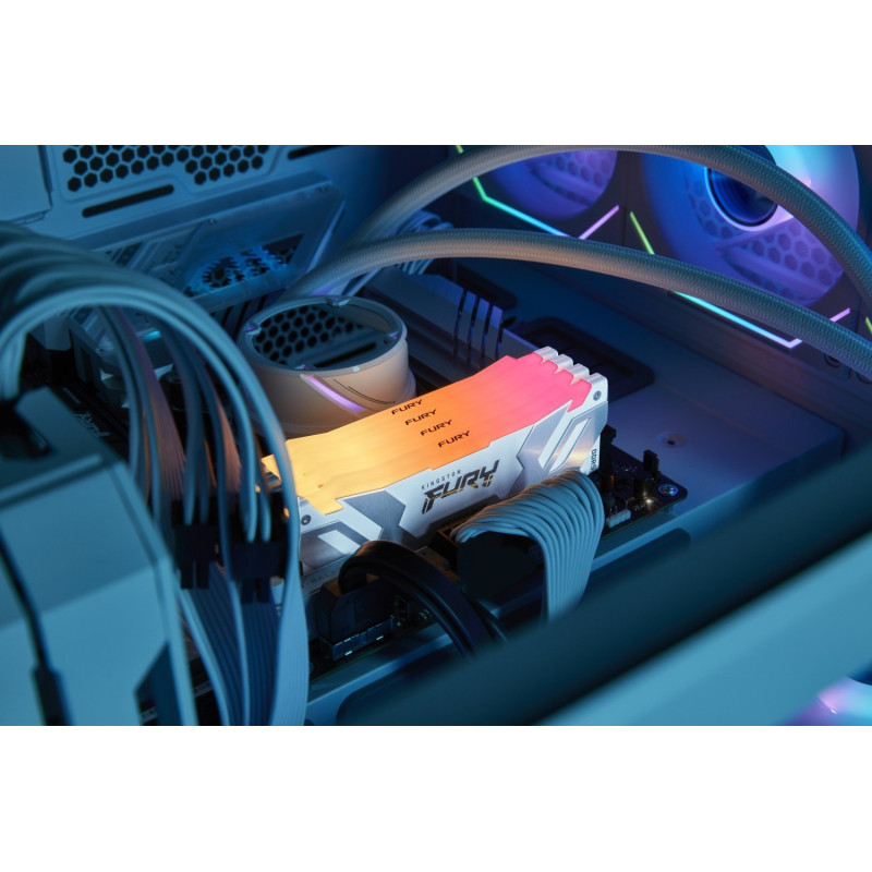 Модуль пам'яті Kingston DDR5 24GB FURY Renegade Silver/White RGB 8400Mhz (KF584CU40RWA-24)