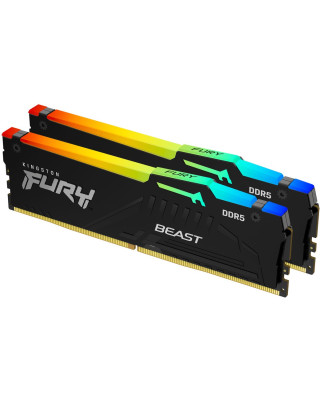 Модуль пам'яті Kingston DDR5 32GB (2x16GB) 5600 MHz FURY Beast RGB Fury (ex. HyperX) (KF556C40BBAK2-32)