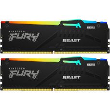 Модуль пам'яті Kingston Fury DDR5-5600 65536MB PC5-44800 (Kit of 2x32768) Beast RGB Black (KF556C40BB2AK2-64)