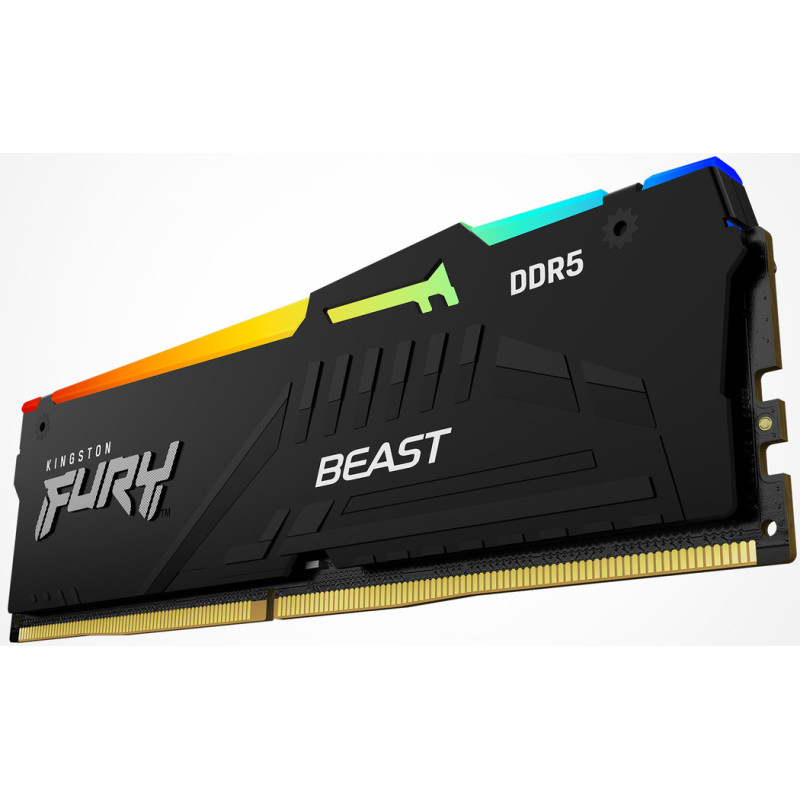 Модуль пам'яті Kingston Fury DDR5-5600 65536MB PC5-44800 (Kit of 2x32768) Beast RGB Black (KF556C40BB2AK2-64)