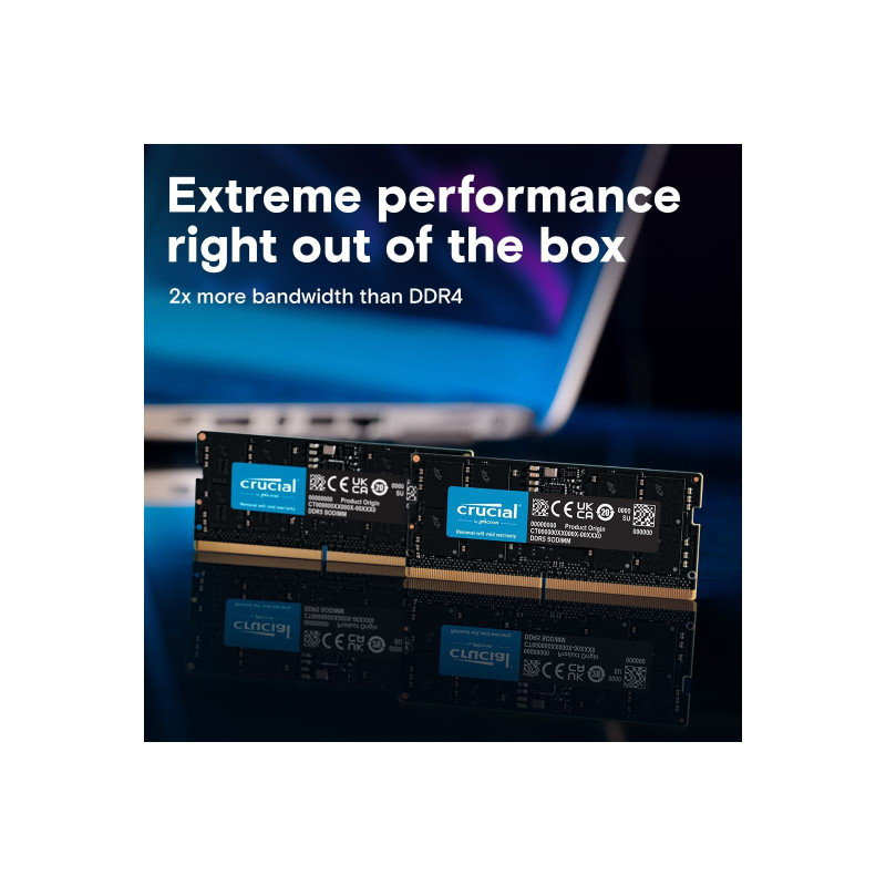 Модуль пам'яті Crucial DDR5 8GB 5200Mhz SODIMM CL42 (CT8G52C42S5)