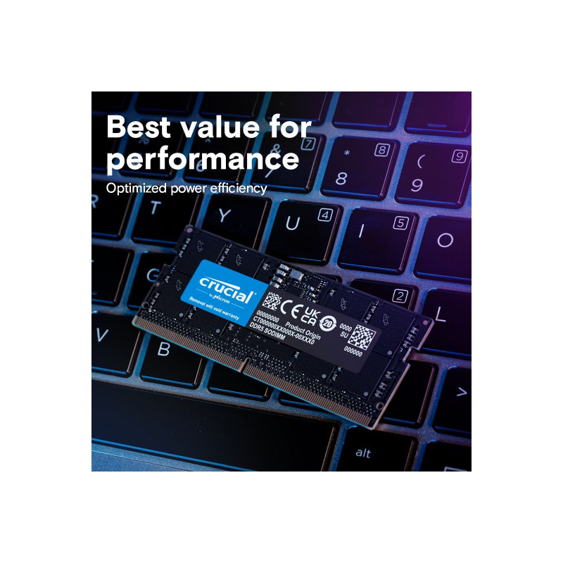 Модуль пам'яті Crucial DDR5 8GB 5200Mhz SODIMM CL42 (CT8G52C42S5)