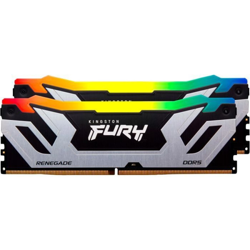 Модуль пам'яті Kingston DDR5 48GB 8400 MHz Renegade RGB Silver XMP Fury (ex. HyperX) (KF584CU40RSAK2-48)