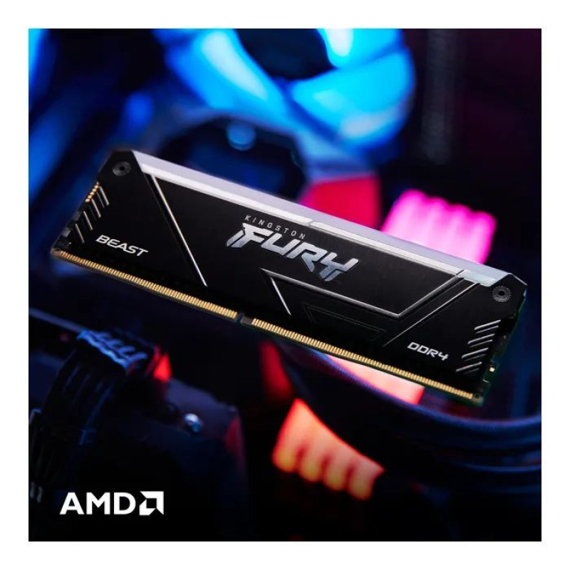 Модуль пам'яті Kingston DDR4 16GB (2x8GB) 3200MHz Beast Black Fury (ex.HyperX) (KF432C16BB2AK2/16WP)