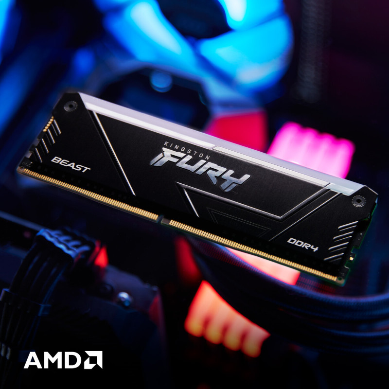 Модуль пам'яті Kingston DDR5 16GB (2x8GB) 3200 MHz Beast RGB Fury (ex. HyperX) (KF432C16BB2AK2/16)