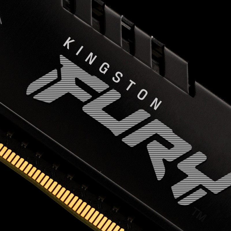 Модуль пам'яті Kingston DDR4 16GB (2x8GB) 3200MHz Black Fury (ex.HyperX) (KF432C16BBK2/16WP)