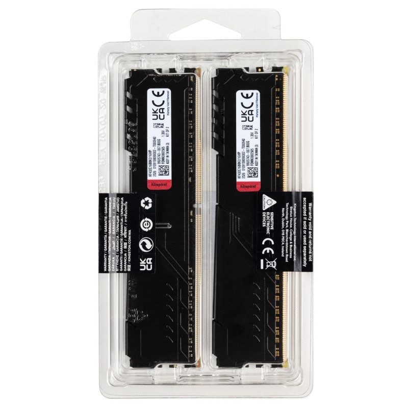 Модуль пам'яті Kingston DDR4 32GB (2x16GB) 3200 МГц Beast Black Fury (ex.HyperX) (KF432C16BB1K2/32WP)