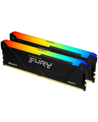 Модуль пам'яті Kingston DDR4 32GB (2x16GB) 3200 MHz Beast RGB Black Fury (ex. HyperX) (KF432C16BB12AK2/32WP)