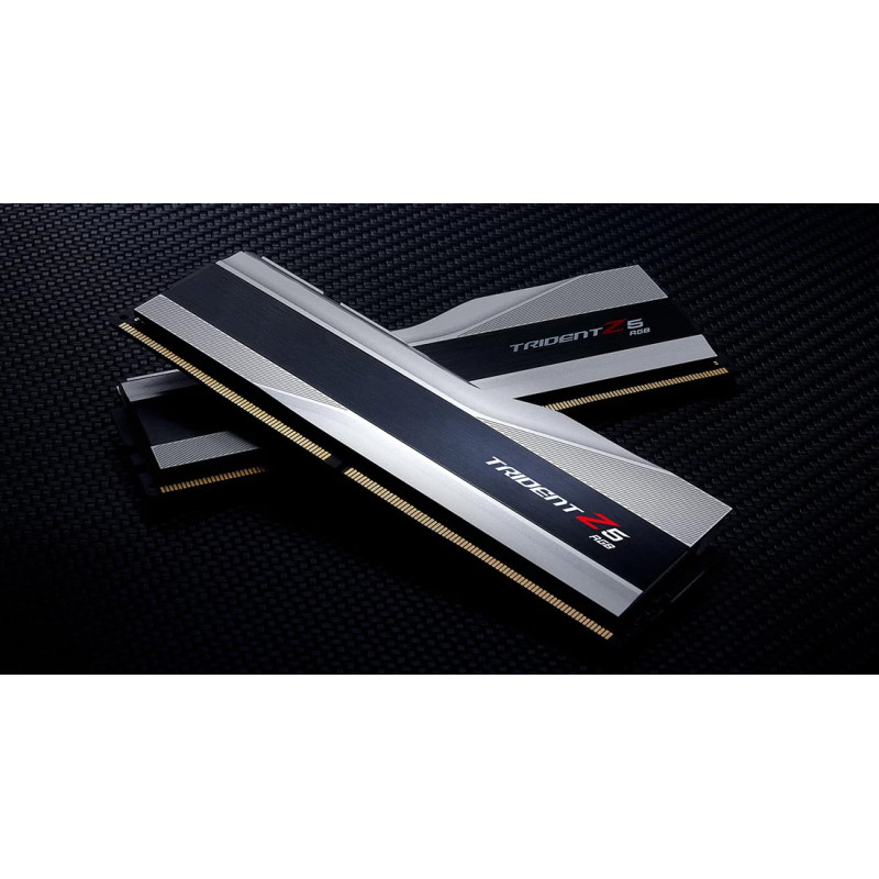 Модуль пам'яті G.Skill DDR5 64GB (2x32GB) 6000 Trident Z5 RGB Silver (F5-6000J3238G32GX2-TZ5RS)