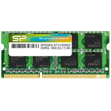 Модуль пам'яті Silicon Power SoDIMM DDR3L 8GB 1600MHz (SP008GLSTU160N02)