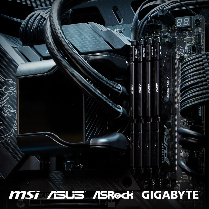 Модуль пам'яті Kingston DDR5 64GB 5600 МГц Beast Black Fury (ex.HyperX) (KF556C40BB-64)