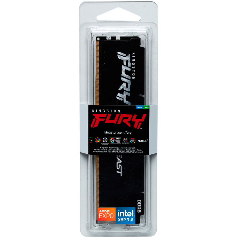 Модуль пам'яті Kingston DDR5 64GB 5600 МГц Beast Black Fury (ex.HyperX) (KF556C40BB-64)