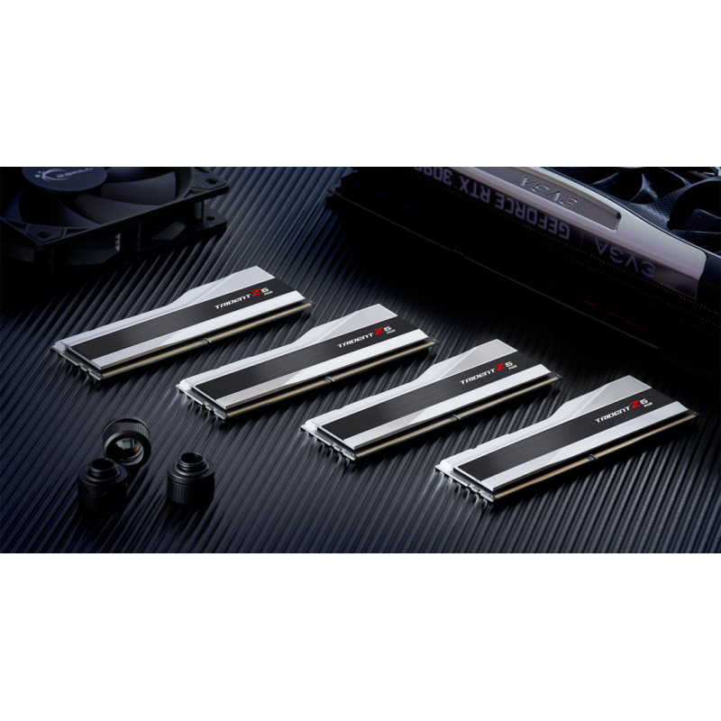 Модуль пам'яті G.Skill DDR5 32GB (2x16GB) 6800 Trident Z5 RGB Silver (F5-6800J3445G16GX2-TZ5RS)