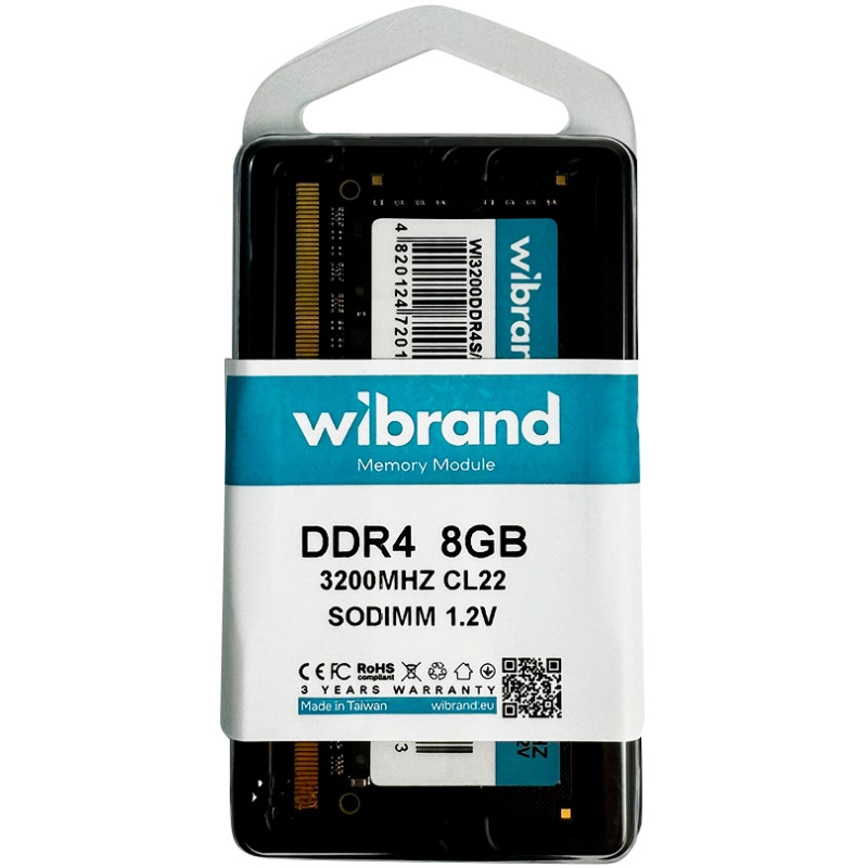 Модуль пам'яті Wibrand SoDIMM DDR4 8GB 3200MHz (WI3200DDR4S/8GB)