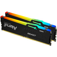 Модуль пам'яті Kingston DDR5 64GB (2x32GB) 6000 MHz Beast RGB Fury (ex. HyperX) (KF560C36BBEAK2-64)