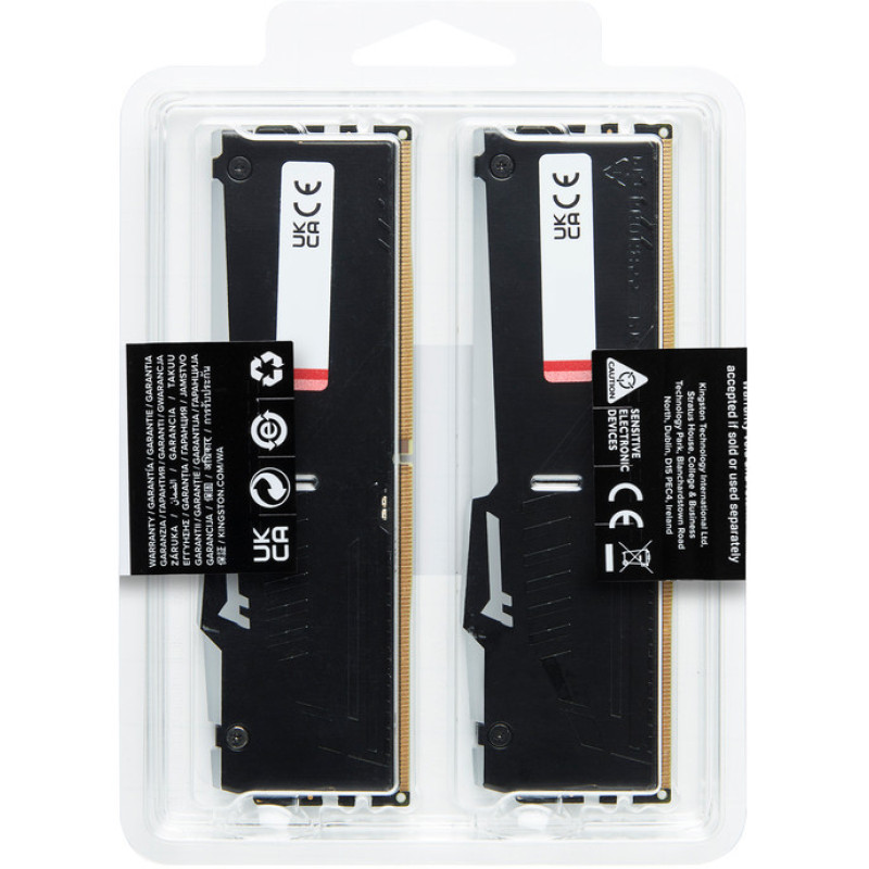 Модуль пам'яті Kingston DDR5 64GB (2x32GB) 6000 MHz Beast RGB Fury (ex. HyperX) (KF560C36BBEAK2-64)