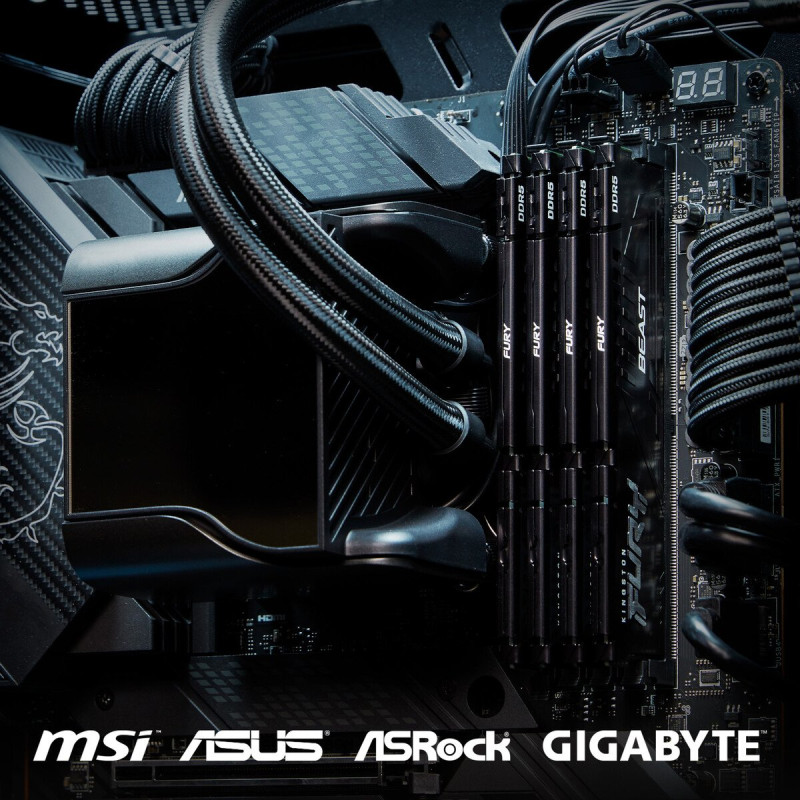 Модуль пам'яті Kingston FURY 8 GB DDR5 6000 MHz Beast Black EXPO (KF560C36BBE-8) 