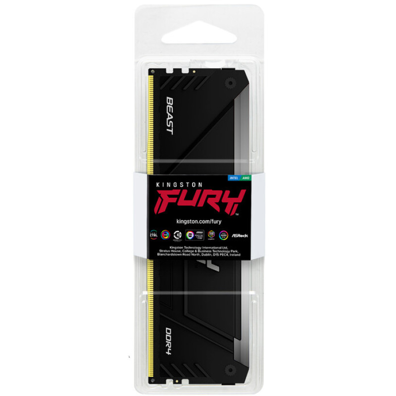 Модуль пам'яті Kingston DDR4 16GB 3600 MHz Beast RGB Fury (ex. HyperX) (KF436C18BB2A/16)