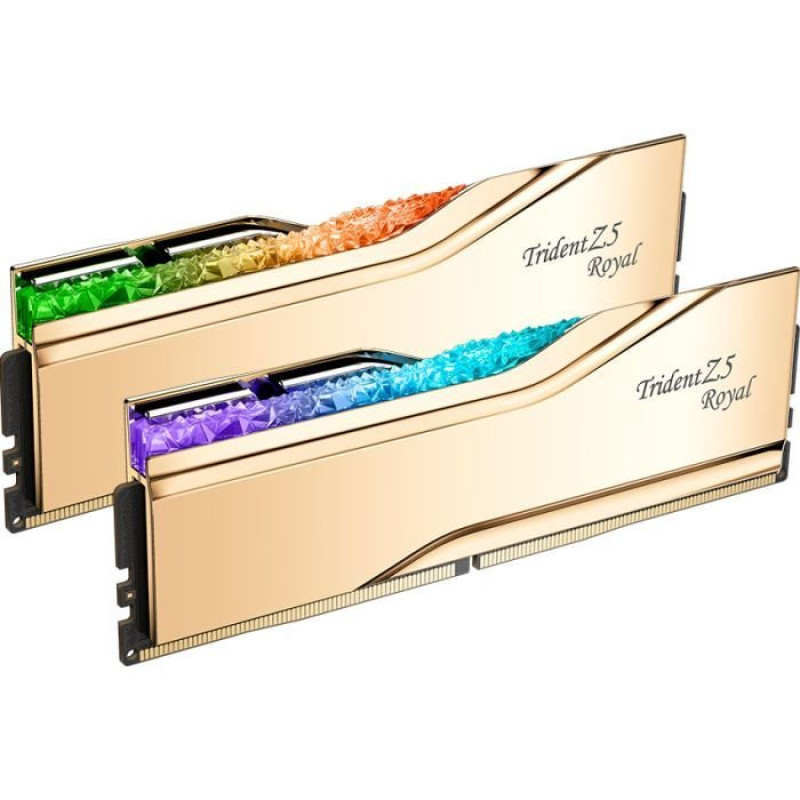 Модуль пам'яті G.Skill DDR5 32GB (2x16GB) 6400 МГц Trident Z5 Royal Gold (F5-6400J3039G16GX2-TR5G)