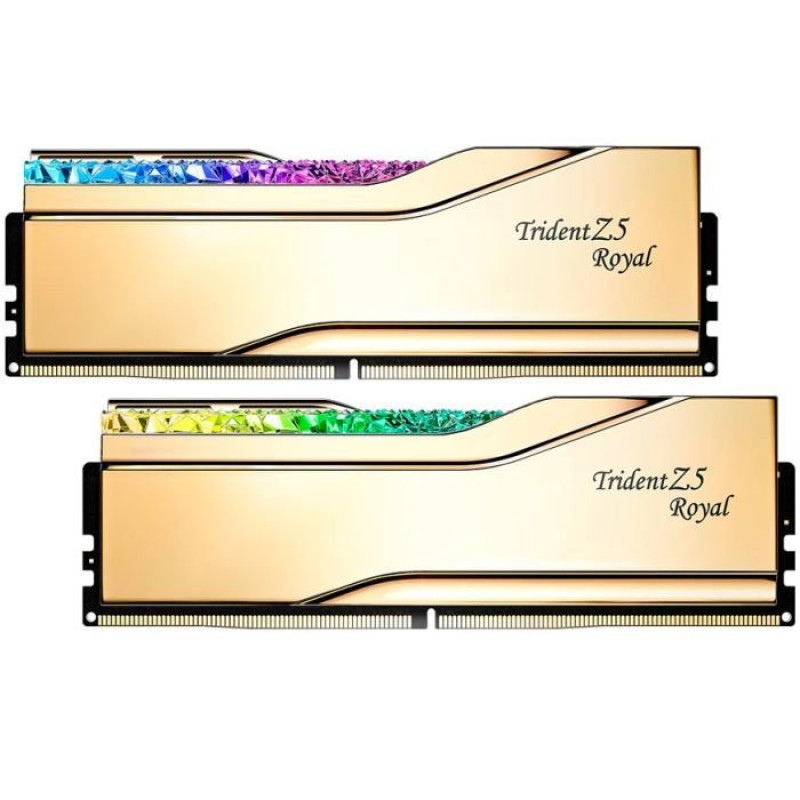 Модуль пам'яті G.Skill DDR5 32GB (2x16GB) 6400 МГц Trident Z5 Royal Gold (F5-6400J3039G16GX2-TR5G)