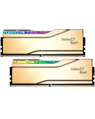 Модуль пам'яті G.Skill DDR5 64GB (2x32GB) 6000 МГц Trident Z5 Royal Gold (F5-6000J2836G32GX2-TR5G)