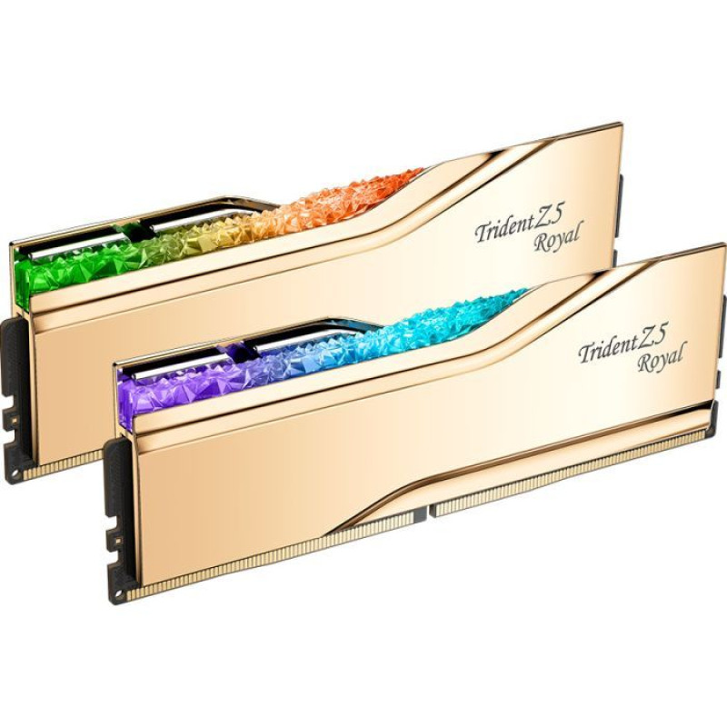 Модуль пам'яті G.Skill DDR5 64GB (2x32GB) 6000 МГц Trident Z5 Royal Gold (F5-6000J2836G32GX2-TR5G)