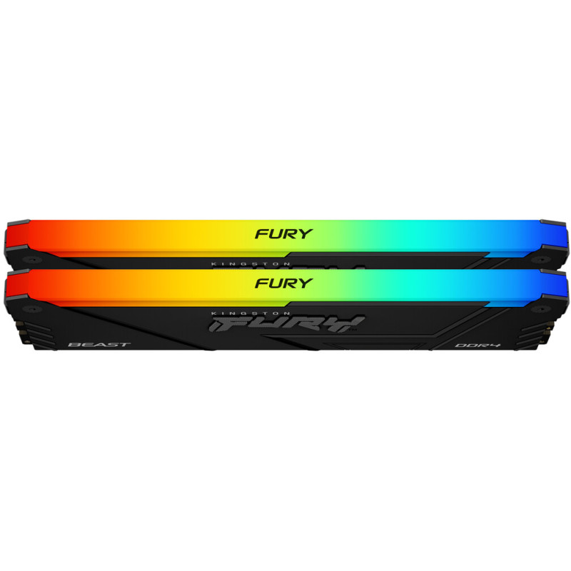 Модуль пам'яті Kingston DDR4 32GB (2x16GB) 3600 MHz FURY Beast RGB Fury (ex. HyperX) (KF436C18BB2AK2/32)