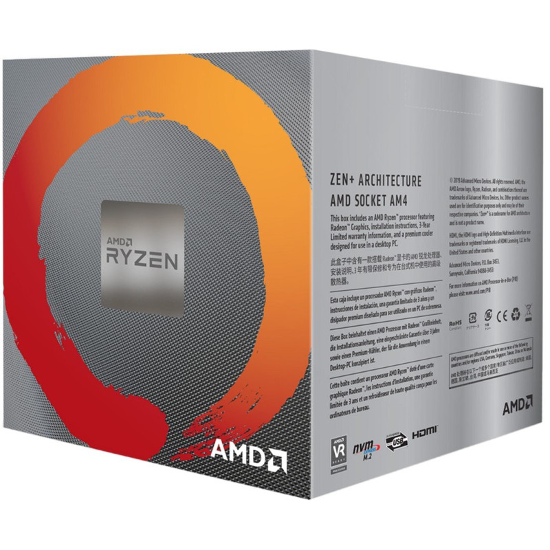 Процесор AMD Ryzen 5 3400G (YD3400C5FHSBX)