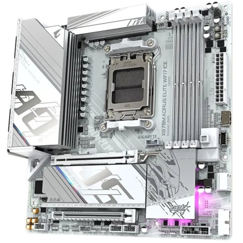 Mатеринська плата GIGABYTE X870M AORUS ELITE WIFI7 ICE