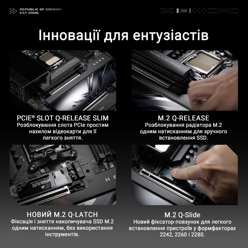 Материнська плата ASUS ROG CROSSHAIR X870E HERO