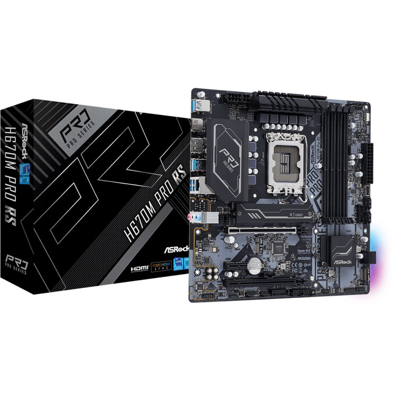 Материнська плата ASROCK H670M PRO RS