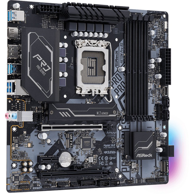 Материнська плата ASROCK H670M PRO RS