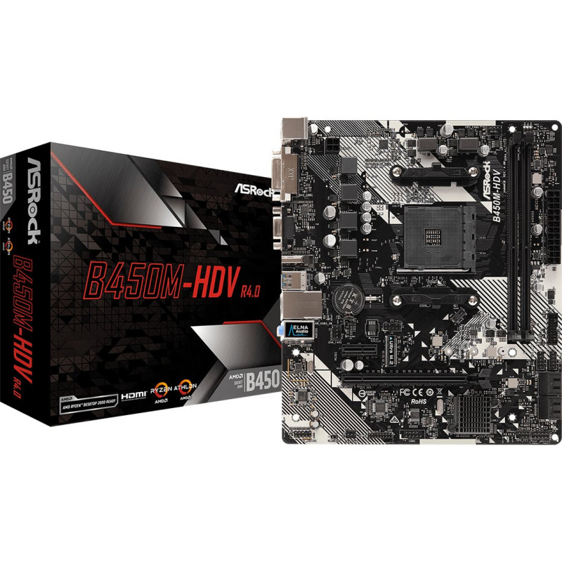 Материнська плата ASRock B450M-HDV R4.0
