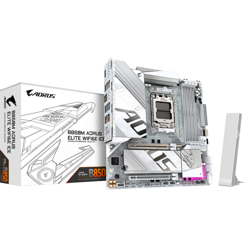 Материнська плата GIGABYTE B850M AORUS ELITE WF6E ICE