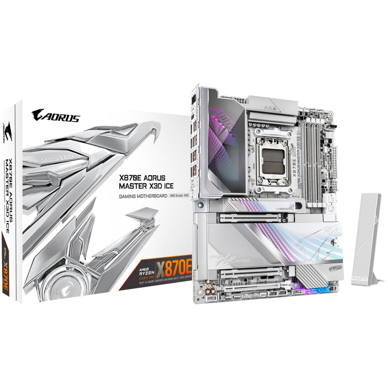 Материнська плата GIGABYTE X870E AORUS MASTER X3D ICE