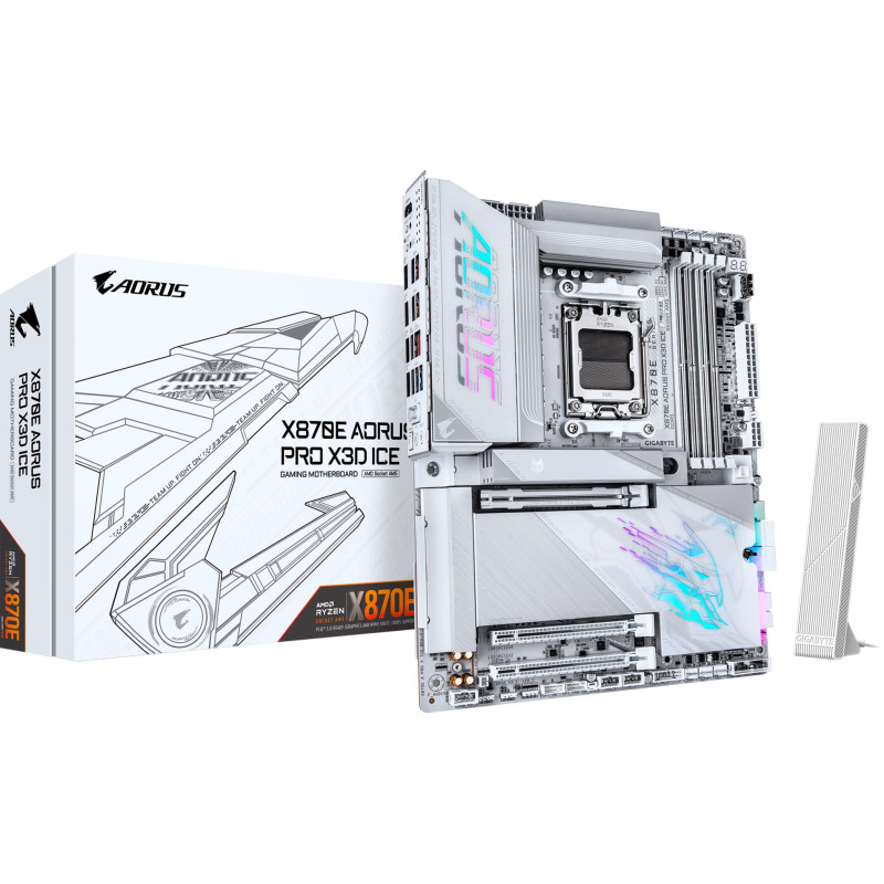 Материнська плата GIGABYTE X870E AORUS PRO X3D ICE