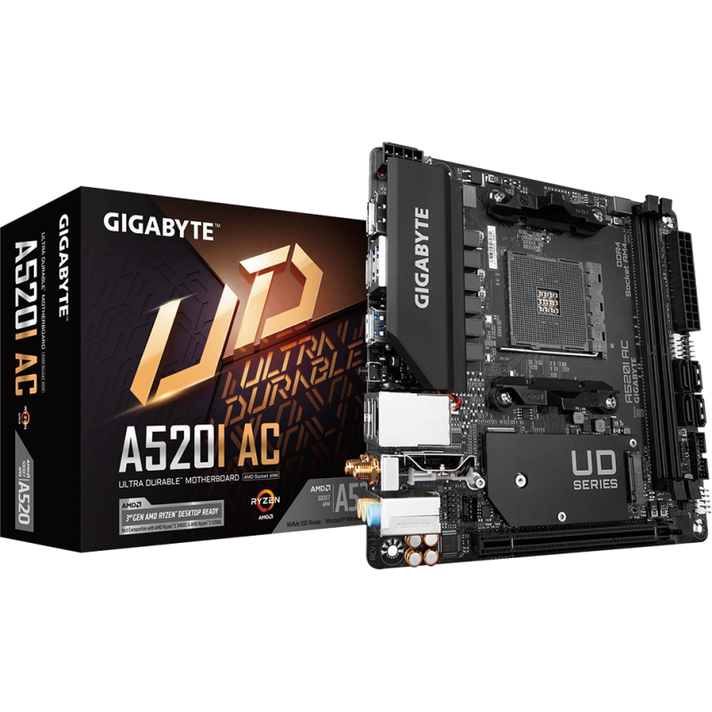 Материнська плата Gigabyte A520I AC