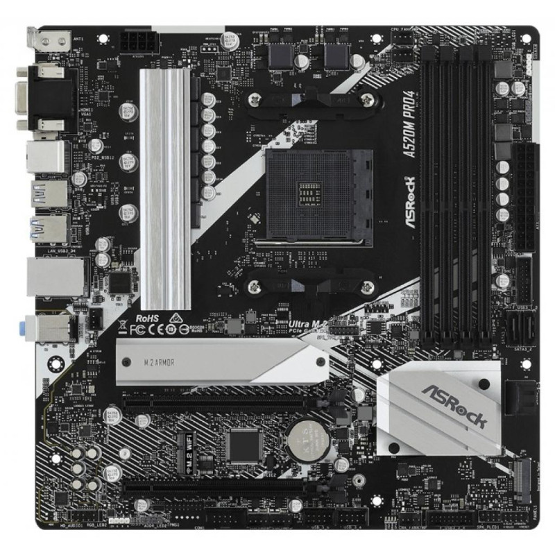 Материнська плата ASRock A520M Pro4