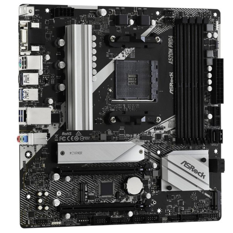 Материнська плата ASRock A520M Pro4